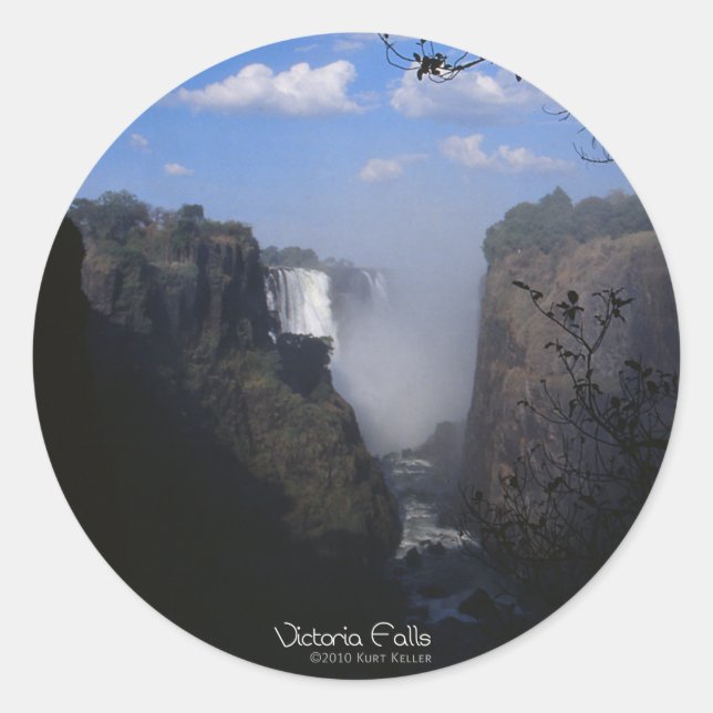 Victoria Falls 1 Classic Round Sticker (Front)