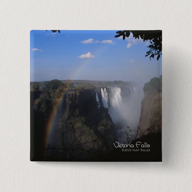 Victoria Falls 2 15 Cm Square Badge (Front)