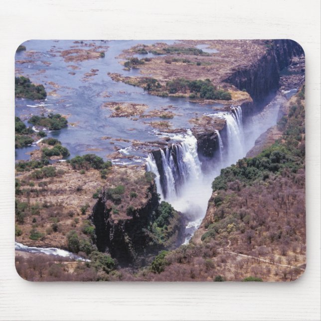 Victoria Falls aerial view - Zimbabwe, Africa Mouse Mat (Front)