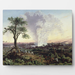 Victoria Falls at Sunrise, with 'The Smoke', or 'S Plaque