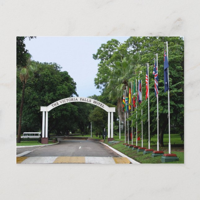 Victoria Falls Hotel Entrance Postcard (Front)