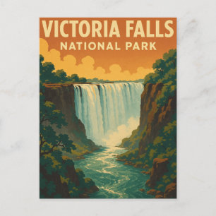 Victoria Falls National Park Getaway Postcard