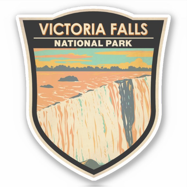Victoria Falls National Park Travel Art Vintage (Front)