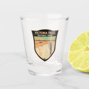 Victoria Falls National Park Travel Art Vintage Shot Glass