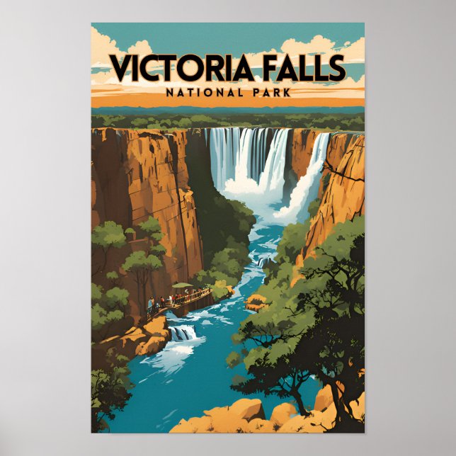 Victoria Falls National Park Travel Poster (Front)