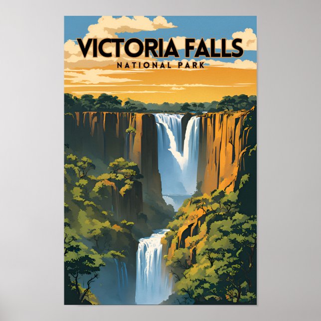 Victoria Falls National Park Traveller Poster (Front)