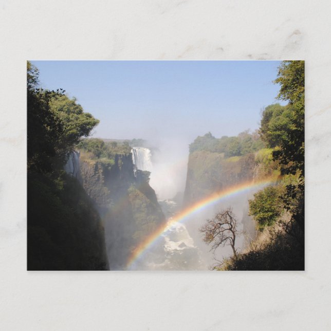 Victoria Falls Rainbow Photo Postcard (Front)