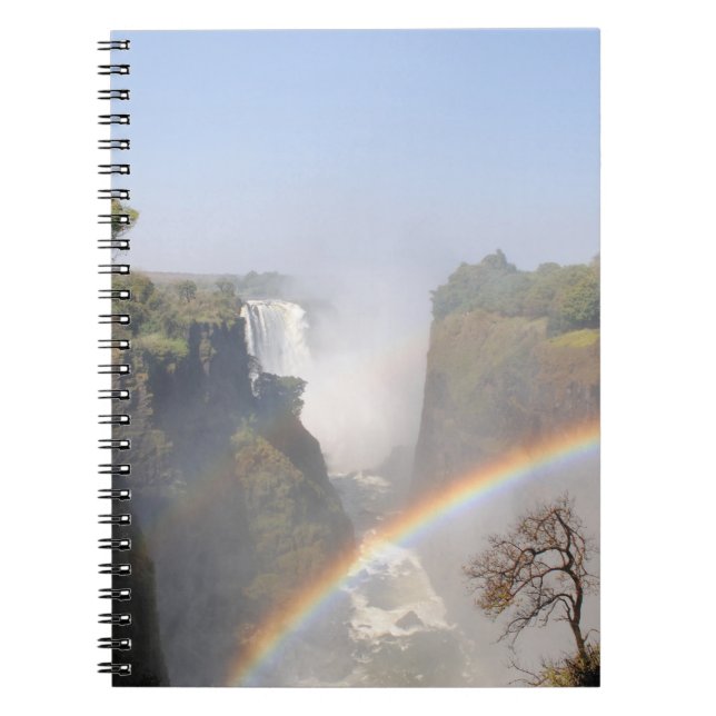 Victoria Falls Rainbow Waterfall Photo Notebook (Front)