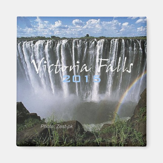 Victoria Falls Souvenir Fridge Magnet Change Year (Front)