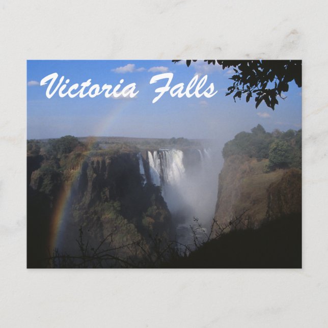 Victoria Falls Travel Postcad Postcard (Front)