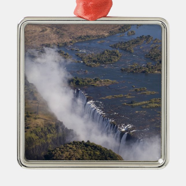 Victoria Falls, Zambesi River, Zambia - Zimbabwe Metal Tree Decoration (Front)
