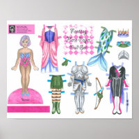Victoria Fantasy Hero Paper Doll - Play or Display