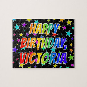 "VICTORIA" First Name, Fun "HAPPY BIRTHDAY" Jigsaw Puzzle