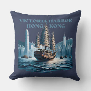 Victoria Harbor Hong Kong China Cushion