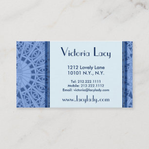 Victoria Lacy Elegant Blue Lace - Business Card