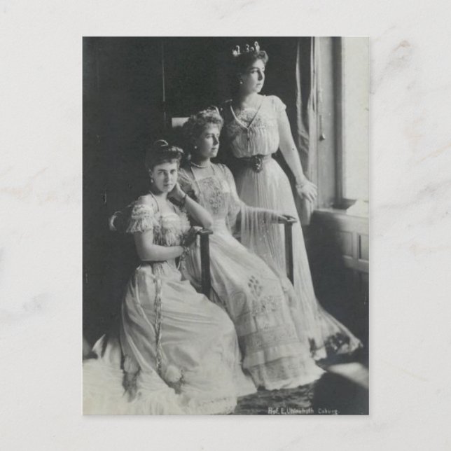 Victoria Melita of Hessen with sisters #009D Postcard (Front)