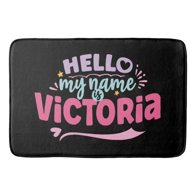 Victoria - my name is Victoria  Bath Mat (Front)