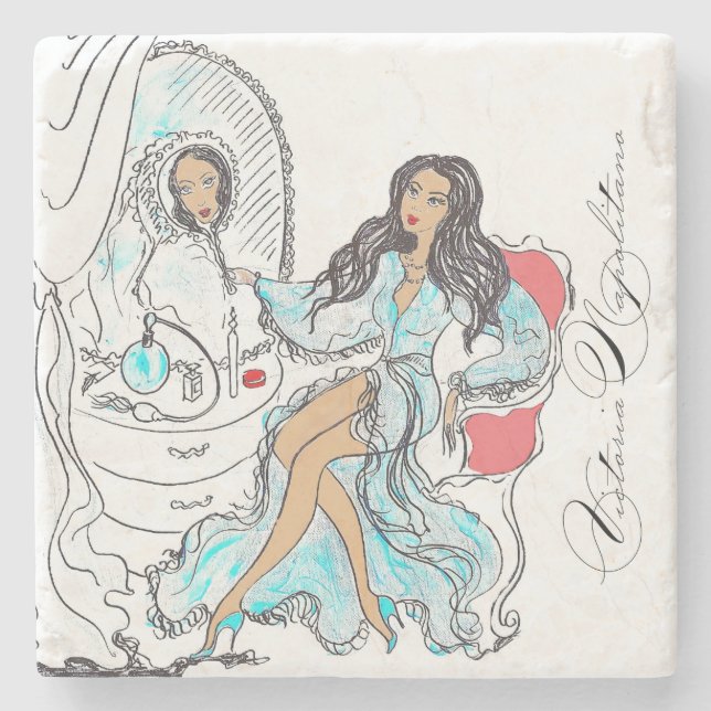 Victoria Napolitano Stone Coaster (Front)