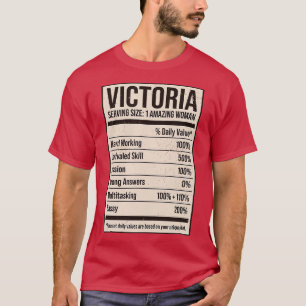 Victoria Nutrition Facts Name Nickname Alias Title T-Shirt