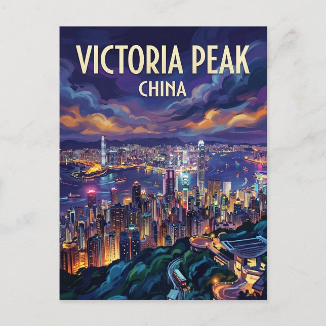 Victoria Peak China Postcard (Front)