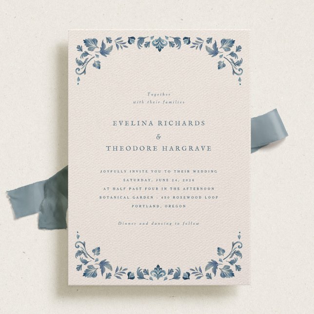 Victoria Portrait Wedding Invitation (Creator Uploaded)