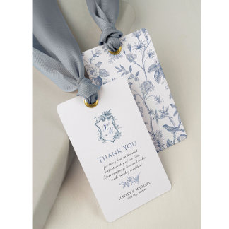 VICTORIA Regency Blue French Garden Tag