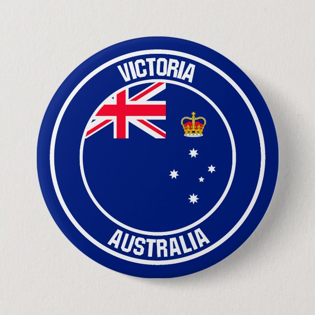 Victoria Round Emblem 7.5 Cm Round Badge (Front)