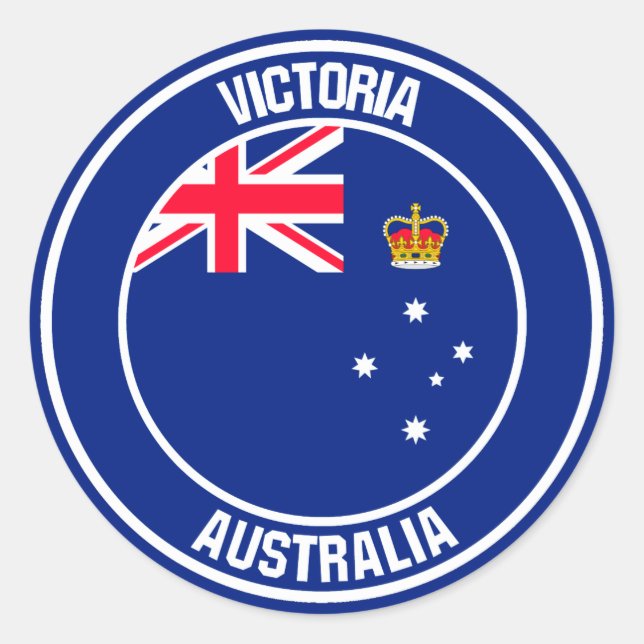 Victoria Round Emblem Classic Round Sticker (Front)