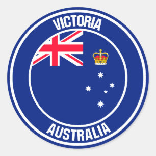 Victoria Round Emblem Classic Round Sticker