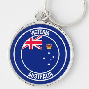 Victoria Round Emblem Key Ring