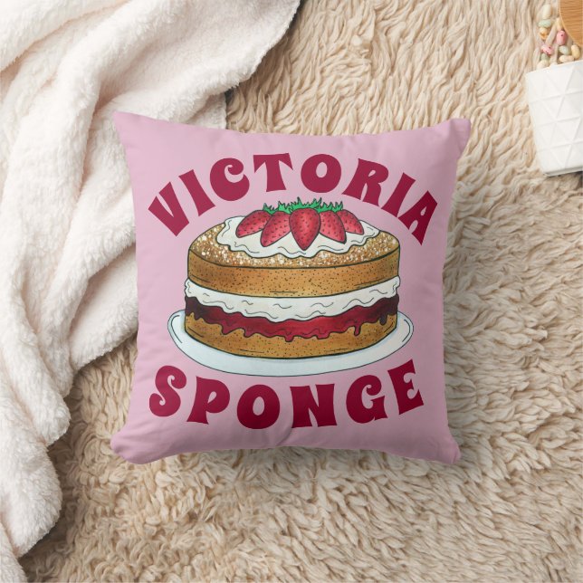 Victoria Sandwich Sponge Cake UK British Pastry Cushion (Blanket)