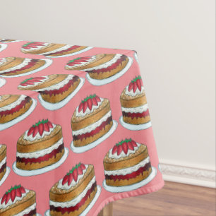 Victoria Sandwich Sponge Cake UK British Pastry Tablecloth