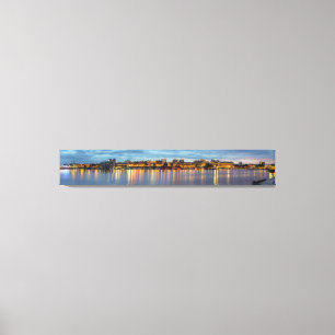Victoria Skyline At Night Panorama Canvas Print