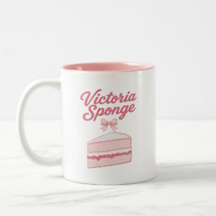 Victoria Sponge Coquette Aesthetic Cake Two-Tone Coffee Mug