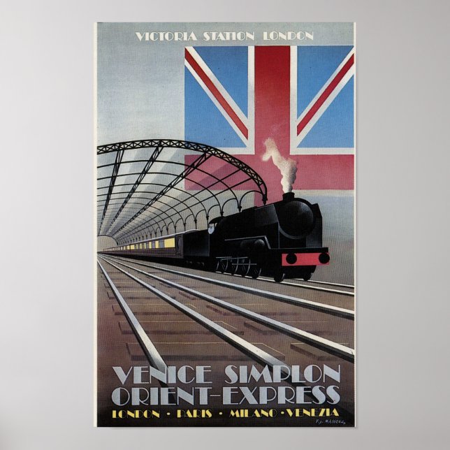 Victoria Station Orient Express Train Poster 1932  (Front)