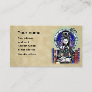 "Victoria" Steam Punk Faerie Art Business Cards