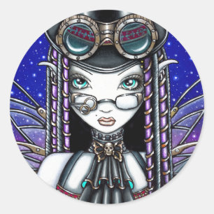 "Victoria" Steam Punk Faerie Art Stickers