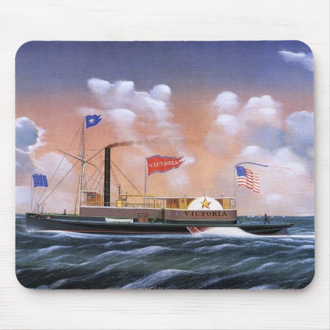 Victoria steam tug 1859 mouse mat (Front)