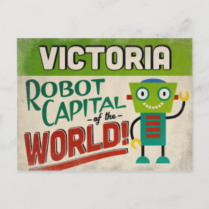 Victoria Texas Robot - Funny Vintage Postcard