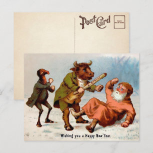 Victorian A-Strike New Years Postcard