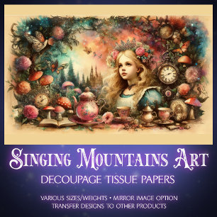 Victorian Alice Wonderland Fantasy Art  Tissue Paper