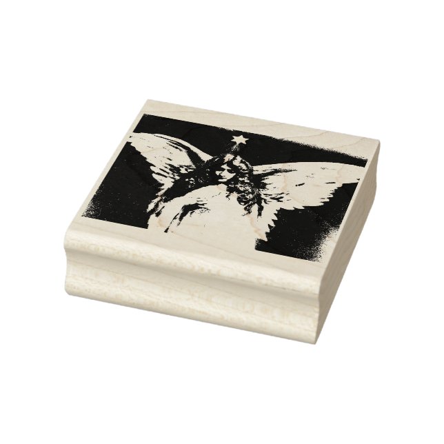Victorian Angel Art Stamp, Beautiful woman Wings Rubber Stamp (Stamp)
