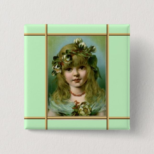 Victorian Angel Button (Front)