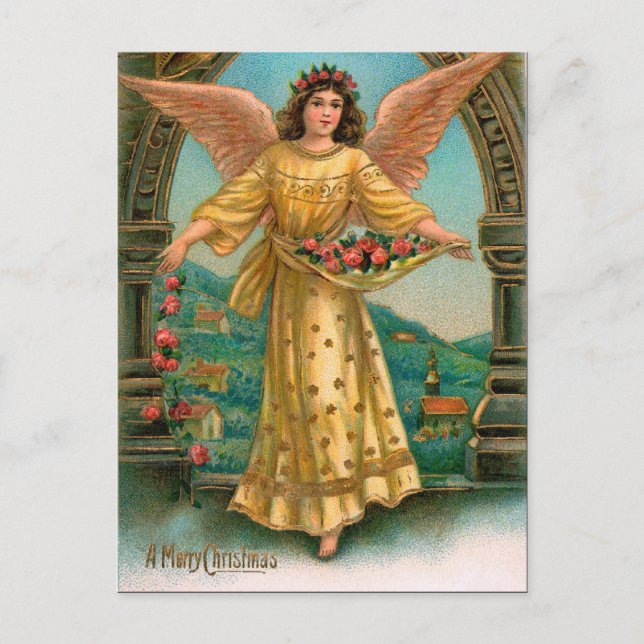 Victorian Angel Christmas Postcards (Front)