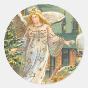 Victorian Angel Christmas sticker