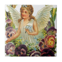 Victorian Angel with Flowers