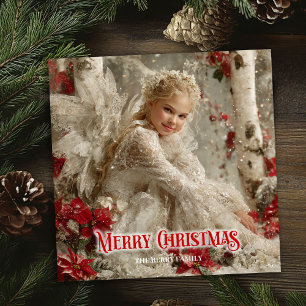 Victorian angelic angel printable festive greeting holiday card