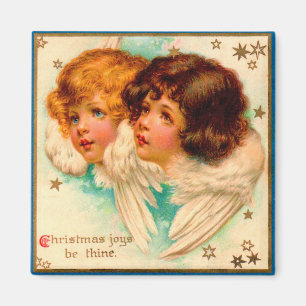 Victorian angels Christmas Joys Be Thine Magnet