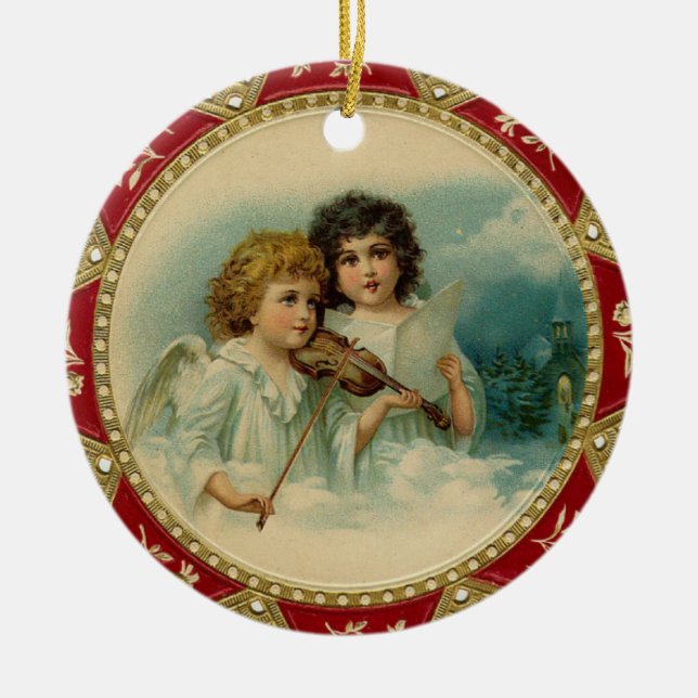 Victorian Angels Christmas ornament (Front)
