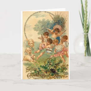 Victorian Angels Easter Greeting Card